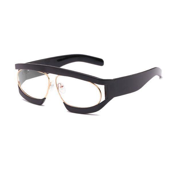 

2020 fashio rectangle shape women sunglasses plastic material clear lenses 1506 uv400 protection eyewear, White;black