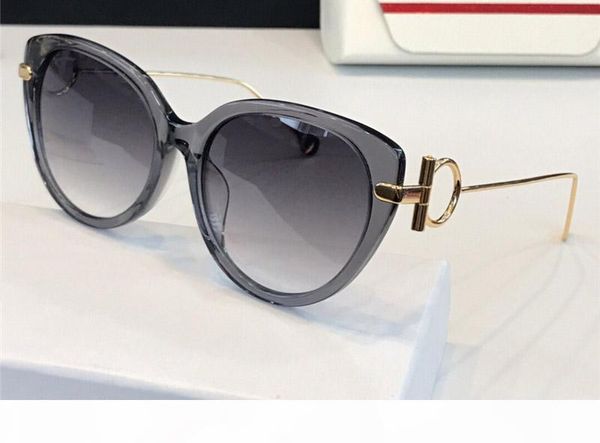 

2020 new fashion sunglasses 919 cat's eye frame glasses design simple and compact, metal glasses uv400 protective cover high quality, White;black
