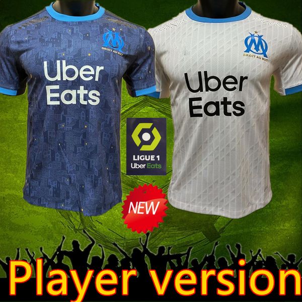 

2021 player version olympique de marseille soccer jersey om maillot de foot payet thauvin benedetto jerseys 2021 new marseille player shirts, Black;yellow