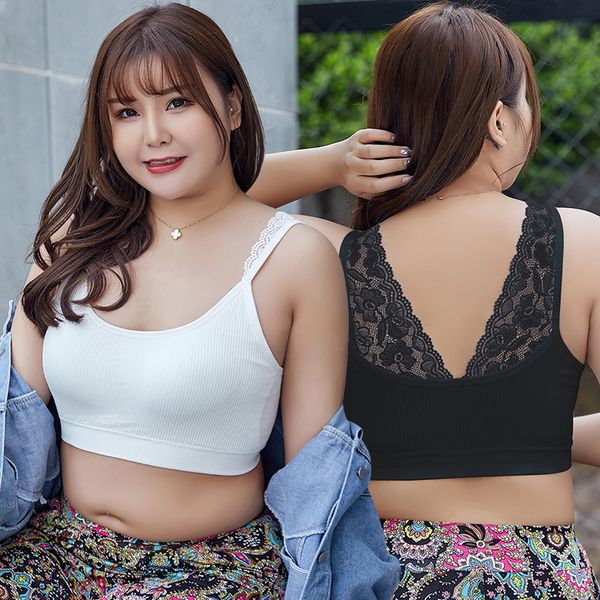 

gym clothing women bras workout pure color plus size ultra-thin large bra sports full cup, White;black