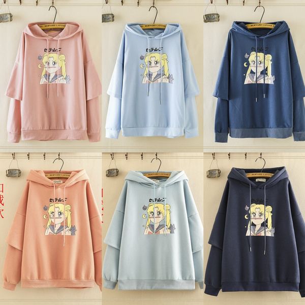 

осень новый мультфильм с капюшоном с длинным рукавом для девочки осенью внешних фуфаек фуфайки пальто износ g4123, Black