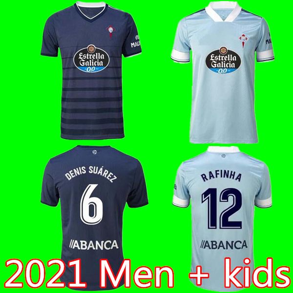 

man kids kit 20 21 rc celta de vigo soccer jerseys 2021 2021 sisto iago aspas j.otto s.gomez football shirt camisas de futebol, Black;yellow