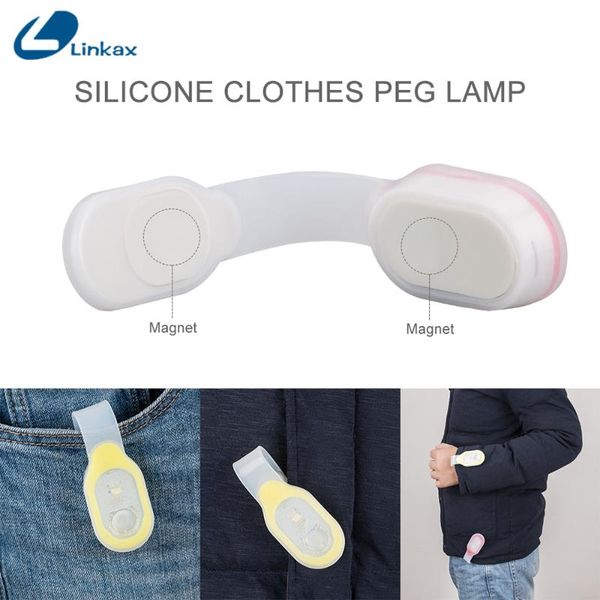 

3 режимы led smd led silicone клип мощность лампы cr2032 батареи супер яркий фонарик с сильным магнитным замком кемпинг light