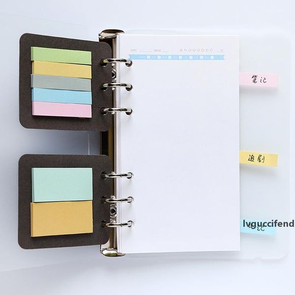 

wholesale- 2 pcs/pack 6 holes a5a6 binder planner filler sticky notes diario note-taking planning adhesiv