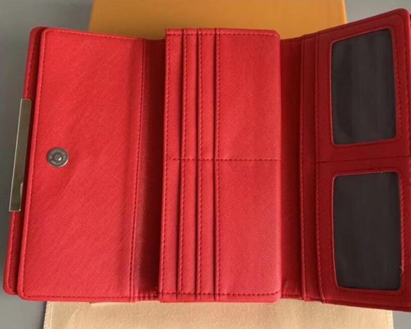 

2020 wholesale women red bottoms lady long wallet hasp designer coin purse card holder classic pocketd with original box dust bags, Red;black