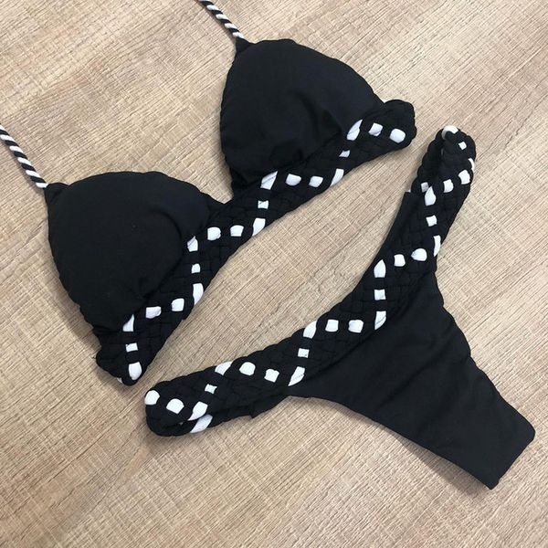 

2020 new summer bikini swimsuit black women swimwear bikini separate swimsuit bikini maillot de bain femme, White;black