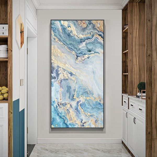 

abstract wall art golden ocean seascape canvas oil painting nordic mural scandinavian decorative picture for living room home decor