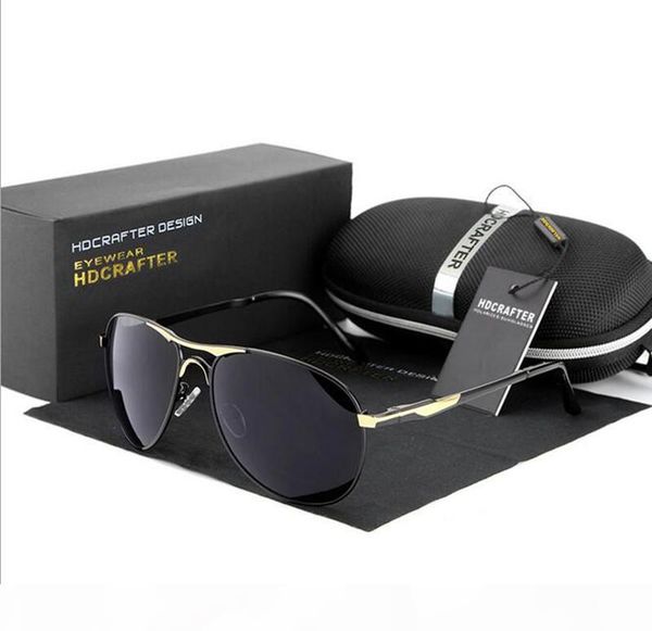 

sunglasses men polarized mens sunglasses brand designer qualitly driving fishing sun glasses shades with original box, White;black