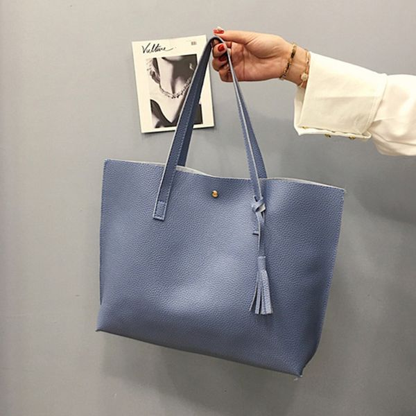 

fringe no zipper handbags shoulder bag pu large capacity ladies handbags bags new