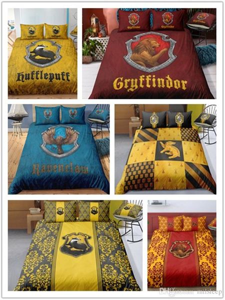 

3d bedding set harry potter campus badge print duvet cover set bedcloth with pillowcase bed set home textiles