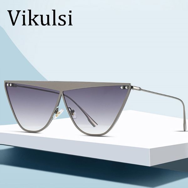 

celebrity luxury triangle sunglasses women italy brand designer rivet cat eye sun glasses for female men trend sunglasses, White;black
