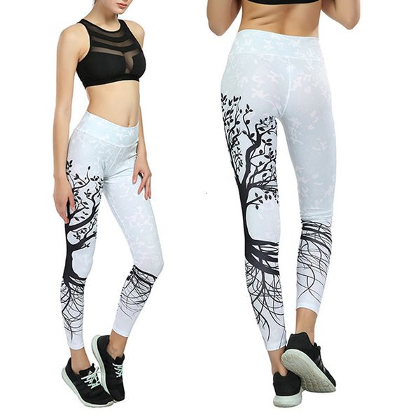 

printed leggings women body building high rise super stretchy fitness womens leggins exercise hip lifting running trouses soft, Black
