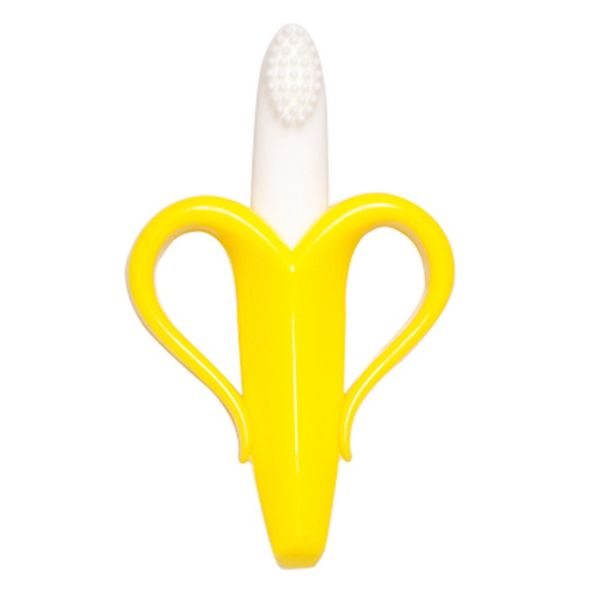 

baby banana tooth stick gift safety bpa toothless toy baby banana ring silicone chewing tooth care toothbrush