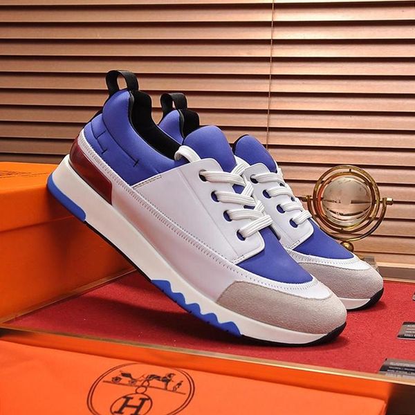 

stadium sneakers mens shoes outdoor walking comfortable footwears plus size lace -up casual vintage men shoes with origin box, Black