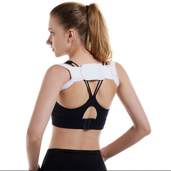 

back support sports spine posture corrector protection shoulder pain relief brace correction band, Black;blue