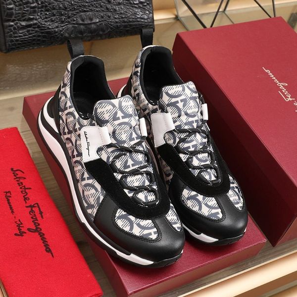 

2020 i1 mens classic casual shoes leather lace-up fashion luxury designer shoes handsome mens sneakers original box, Black