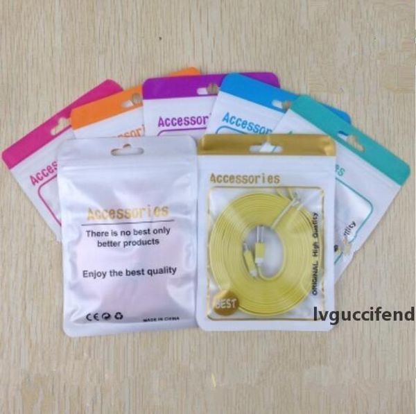 

clear color pearl plastic poly bags opp packing zipper lock package accessories pvc retail boxes hand hole for cell phone