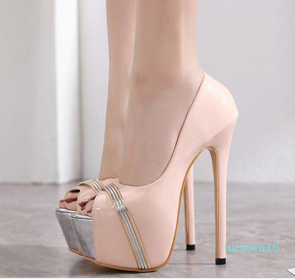 

fashion black platform party evening dress shoes women designer shoes ultra high heels 16cm luxury women designer pumps size 34 to 40 l16