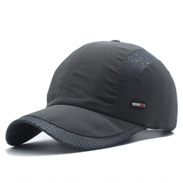 

outdoor quick-drying sports sunscreen hat baseball baseball cap men's breathable sunshade net hat korean-style stylish thin cap, Blue;gray