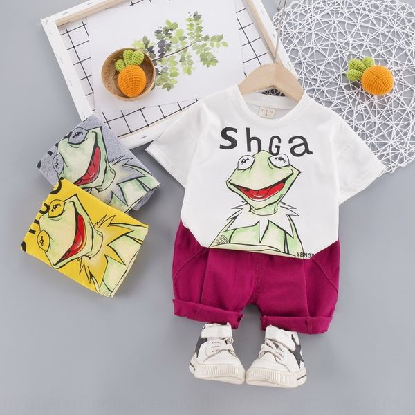 

dnau0 boys' wear summer wear new cartoon pattern round collar pullover children's t-shirt children's clothing short-sleeved t