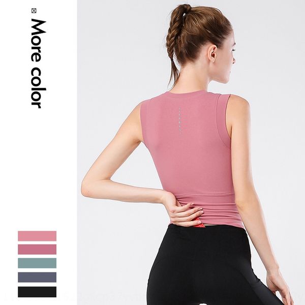 

z4rc3 new nude sports women's fitness clothing clothes clothes vest yoga suit breathable yoga clothing women's vest running seamle, White;red