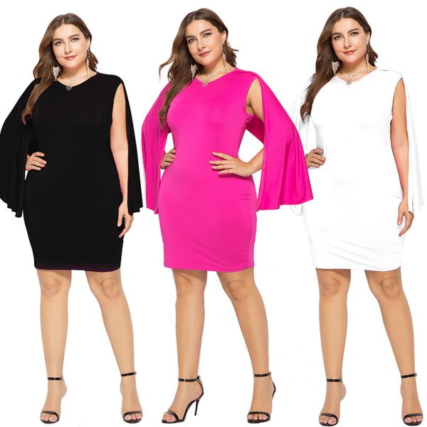 

solid patchwork black dress 2020 summer v-neck batwing sleeve women dress plus size ladies white mini dresses vestidos