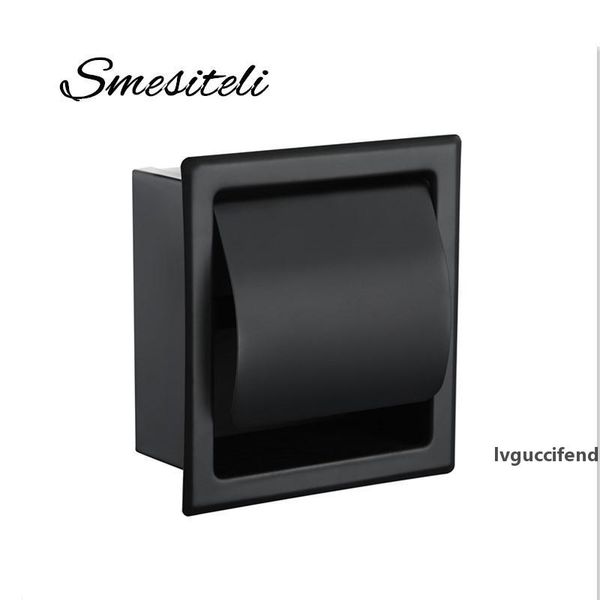 

smesiteli sus304 matte black or chrome toilet paper holder waterproof paper shelf wall mounted tissue box home storage t200425