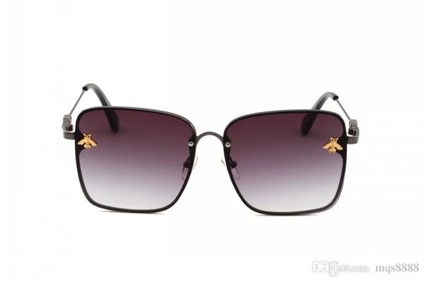 

new fashion popular designer sunglasses 2200 small bee pilot frame uv lens steampunk outdoor style, White;black