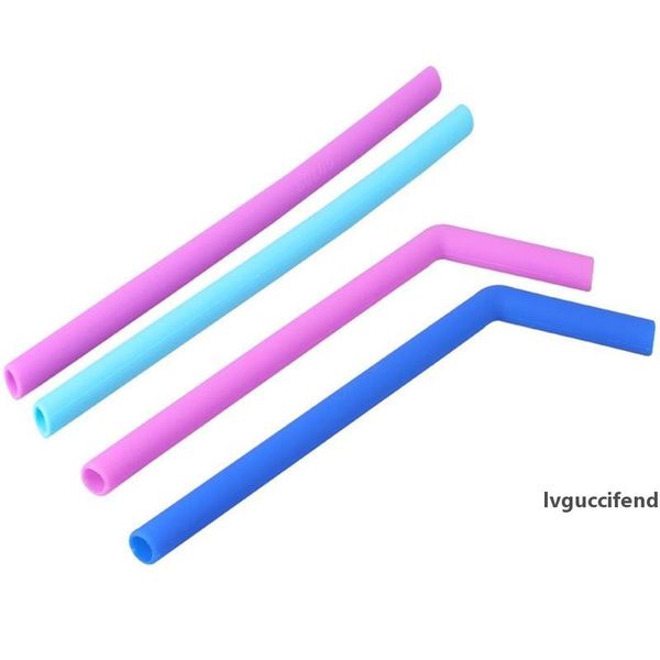 

reusable silicone straws extra long flexible straws colorful party straw outdoor travel home kitchen bar supplies bent straight yw3559