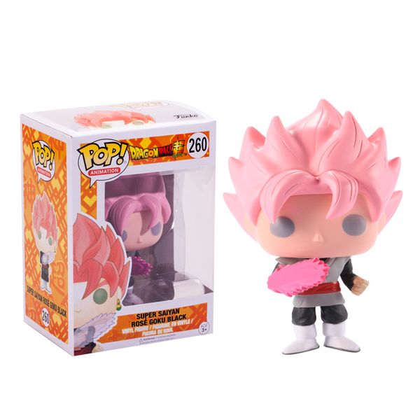 

funko pop dragon ball z action figure super saiyan pose goku pink 260# action doll gift toy