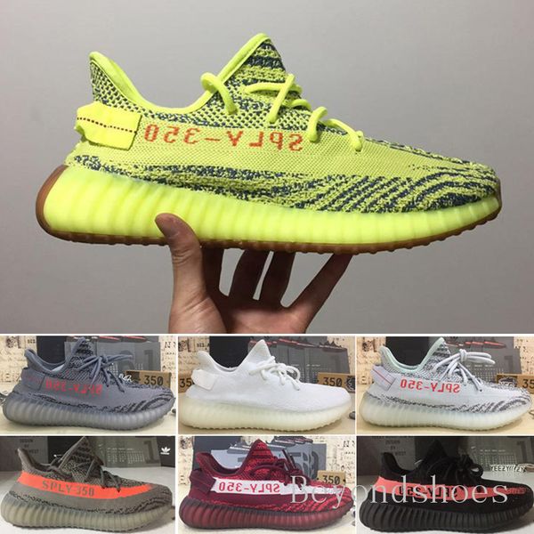 

v2 static clay sesame true form hyperspace men women running shoes kanye west beluga 2.0 orange bred sports sneakers 36-45 hu-9c, Black