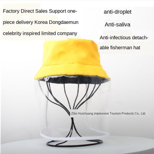 

kqyqi kids cotton anti-droplet bucket hat anti-dust sunscreen windproof kids cotton anti-droplet bucket hat sunshade anti-dust sunscreen sun, Yellow