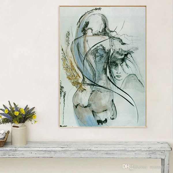

Nordic Abstract Sexy Woman Wall Art Canvas Painting Wall Art for Living Room Home Decor (No Frame)