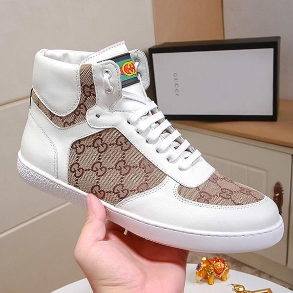 

fashion men shoes lace -up leather luxury casual shoes flat sport sneaker with original box zapatos de hombre rubber soles ankle boots mens