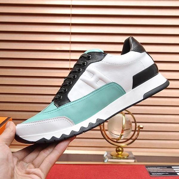 

дышащие мужская обувь корабль падения осени и зимы footwears роскошные кроссовки vintage low top lace -до повседневный мужская обувь scarpe, Black