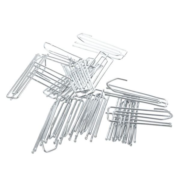 

20 pcs 6.9cm length silver tone stainess steel curtain pleat hook