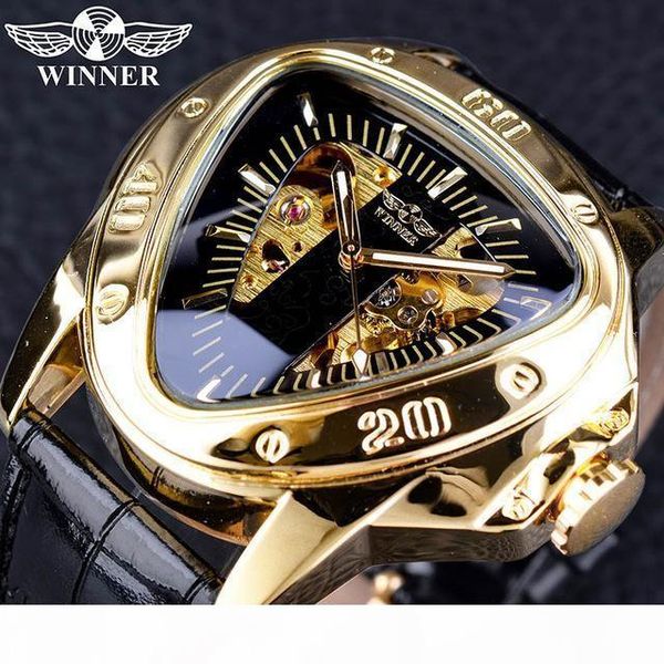 

w5-winner men automatic mechanical wrist watches top, Slivery;brown