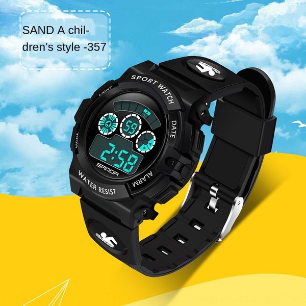 

ztrbd sunda new children's luminous electronic boys' and girls' electronic watch luminous waterproof running watch for primar, Blue