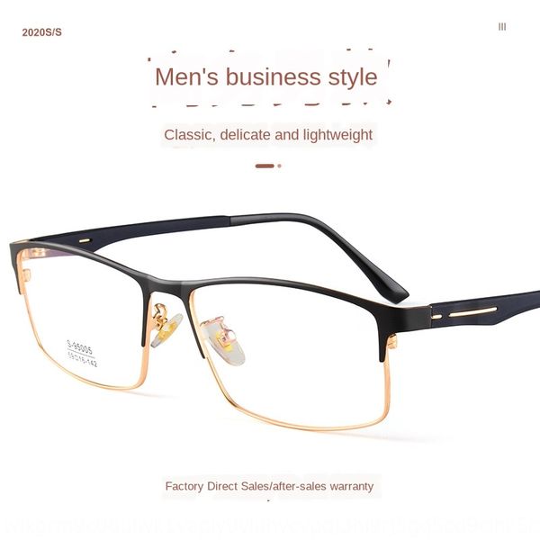 

yingjie new men's business full two-color metal alloy glasses frame new glasses frame 95005, Silver