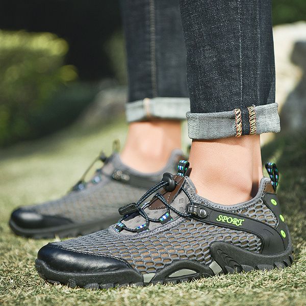 

2020 new men outdoor hiking shoes fishing athletic trekking boots climbing walking sneskers sport hunting shoes