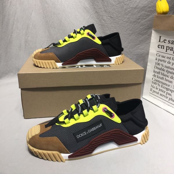 

2020 v16 fashion trend mens designer shoes leather breathable luxury shoes lace-up casual hiker shoes mens sneakers, Black