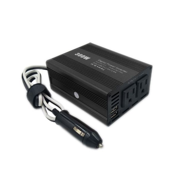

car inverter 300w dual usb dc12-ac110v/220v power converter charger adapter e7ca