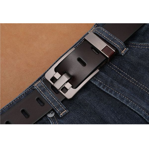 

cool girl genuine leather belt pin buckle belts for jeans female waistband luxury blue genuine leather women's belt, Black;brown