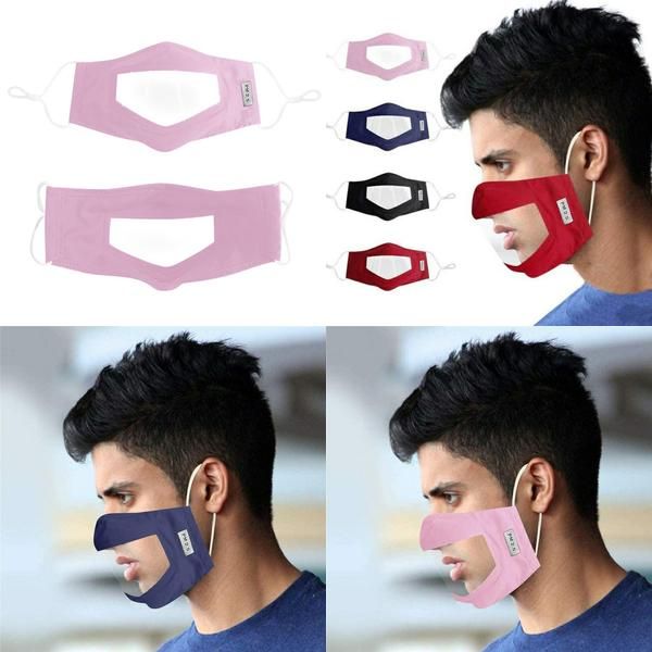 

mask for the deaf reusable face masks with clear pvc window mask kids mens mask for helft eraf deals usa korting korting fast shipping, Black