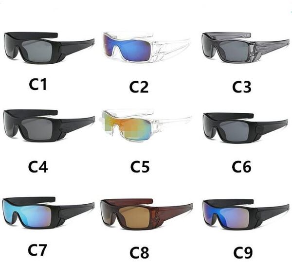

in stock brand men's running sports sunglasses outdoor riding glasses sports sunglasses square sun glasses 9 colors, White;black