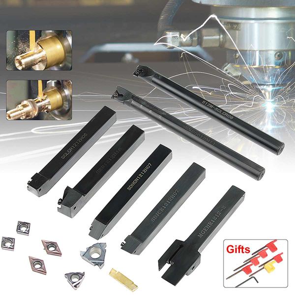 

7pcs 12*12 cnc turning tool set with insert/wm210 lathe cutting tool set