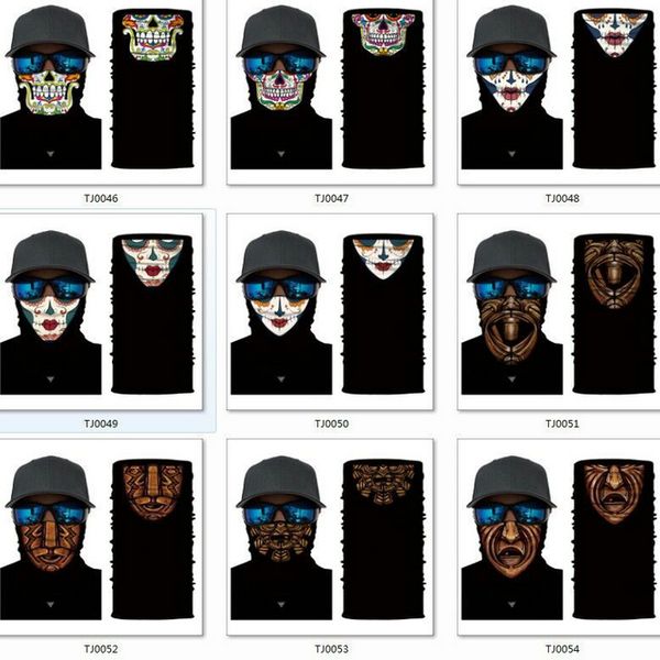 

outdoor masks multi function head scarf seamlessly headband scarf bandanas cycling masks skeleton magic scarf party masks outdoor xs, Black