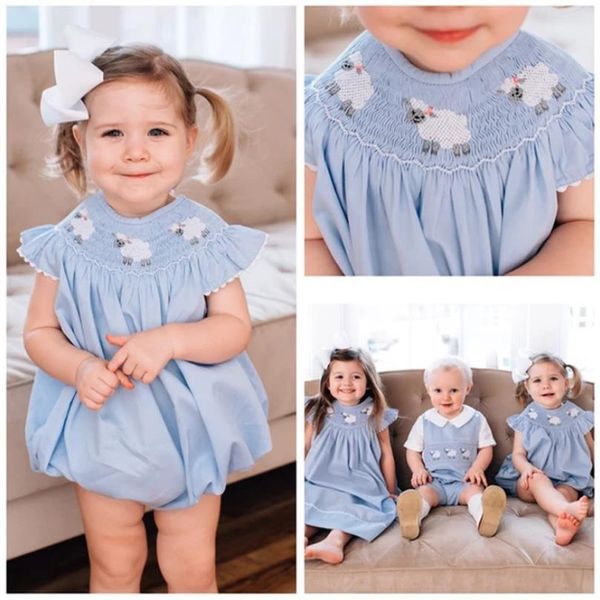 

2020 летний новый испания сладкий симпатичные принцесса платье девушки младенческая младенца оборками шаржа вышивки платье rompers лето clot, Red;yellow