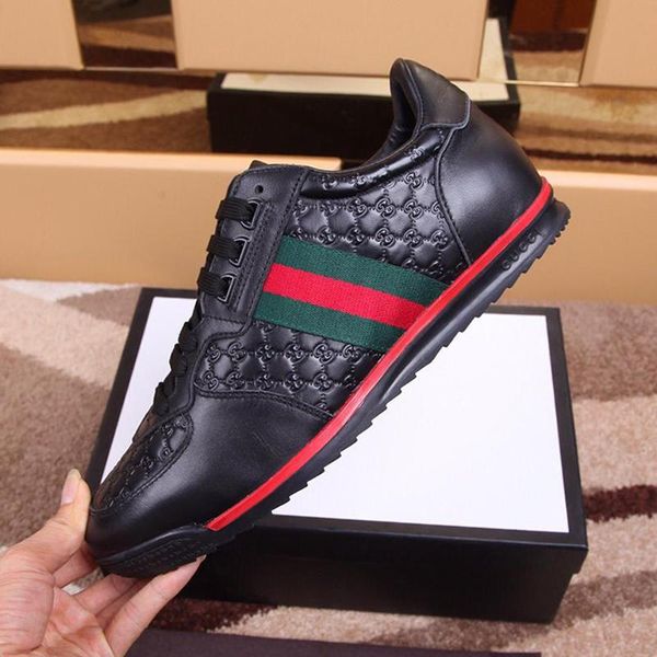 

new arrival men 's ace signature sneaker mens shoes breathable outdoor walking shoes lace -up low casual men shoes zapatillas homb, Black