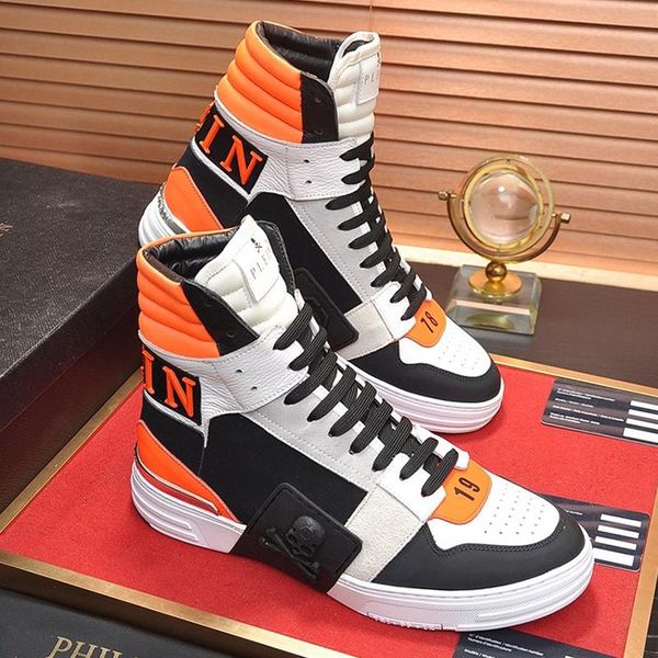 

mens shoes outdoor walking comfortable high sneakers lightweight sports luxury shoes lace -up plus size casual men shoes, Black